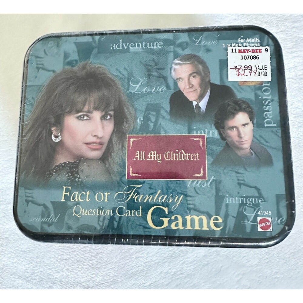 Vintage All My Children Fact Or Fantasy Trivia Card Came Mattel Sealed New